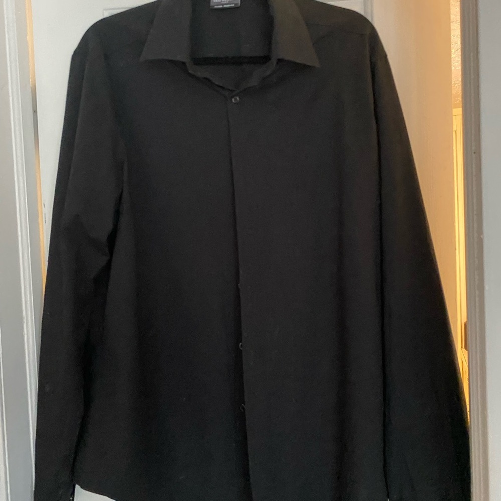 Van Heusen Black Flex Slim Fit Shirt